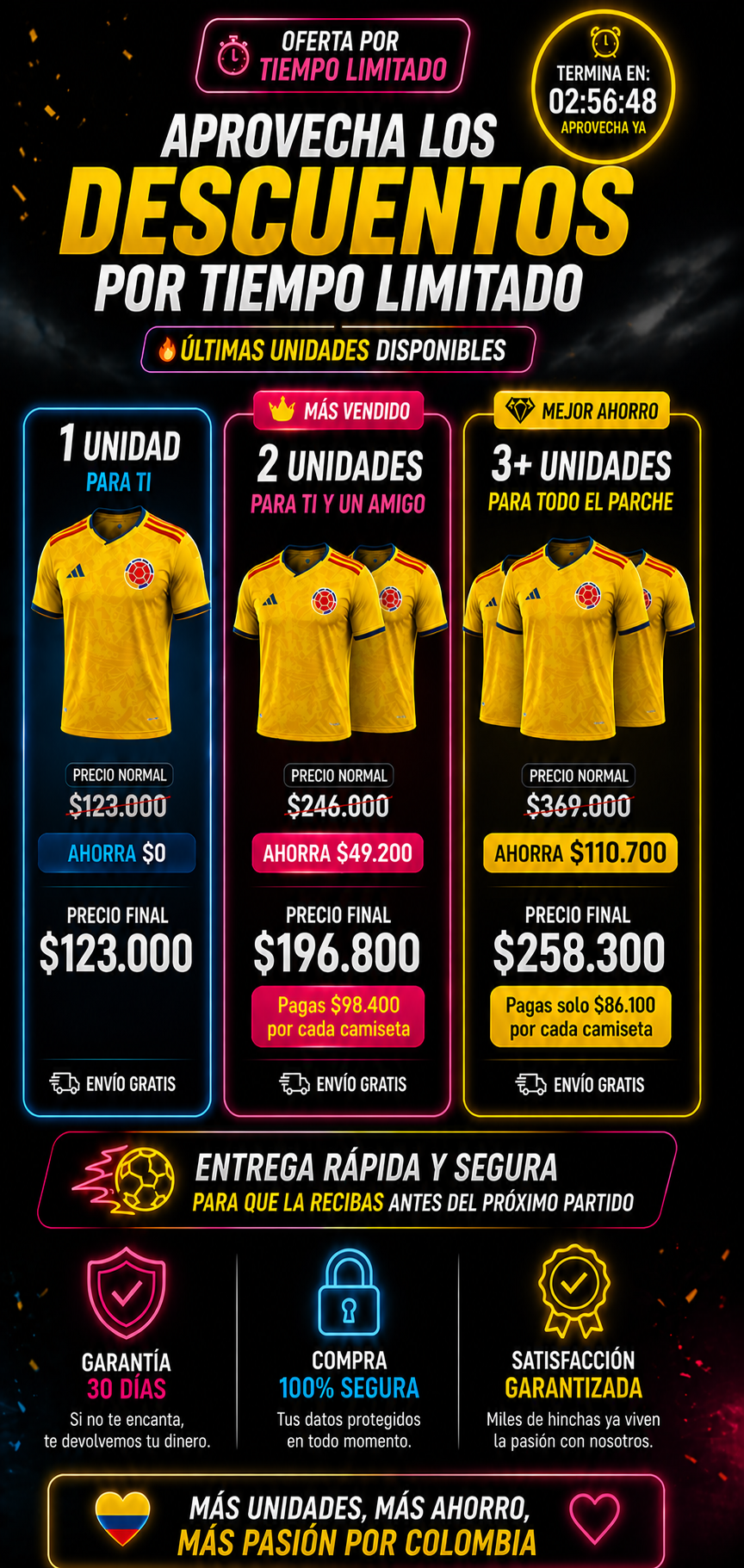 Camiseta Colombia 2026 - Nativa Tricolor Co