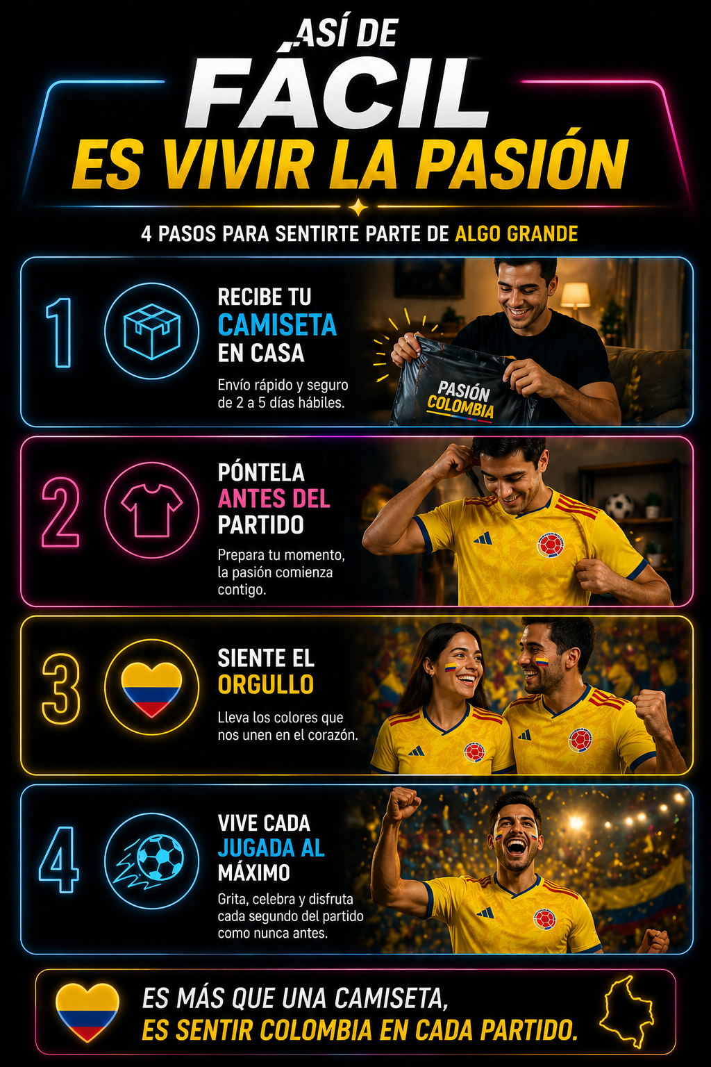 Camiseta Colombia 2026 - Nativa Tricolor
