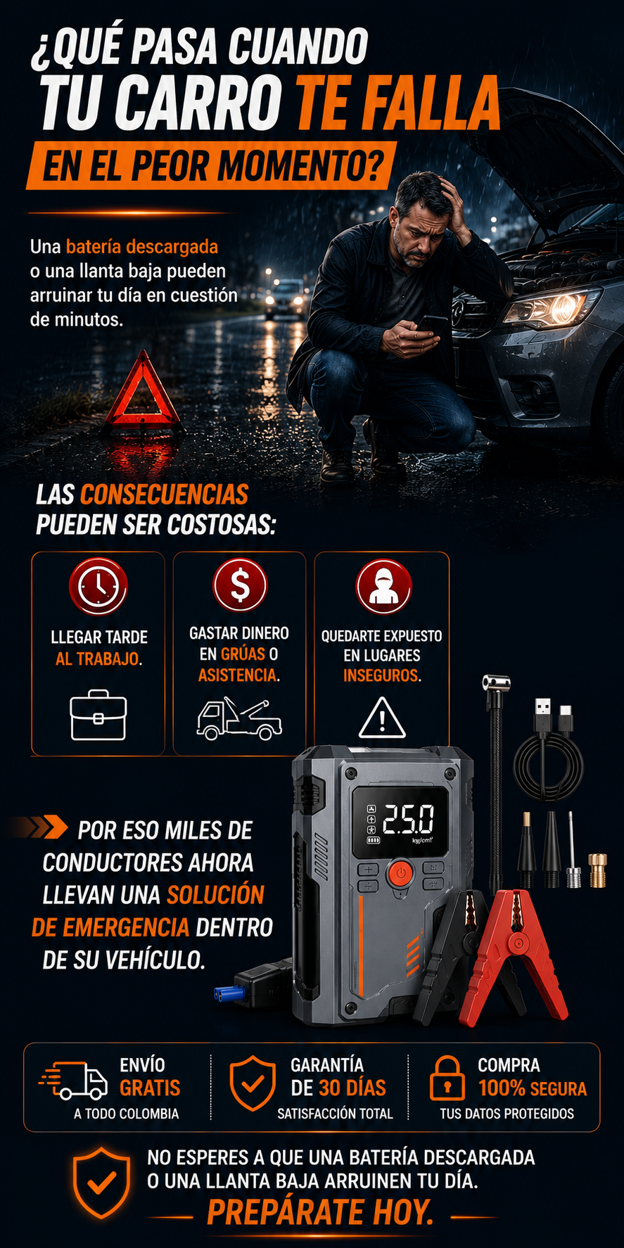 Arrancador de Batería y Compresor de Aire T700 PowerBoost