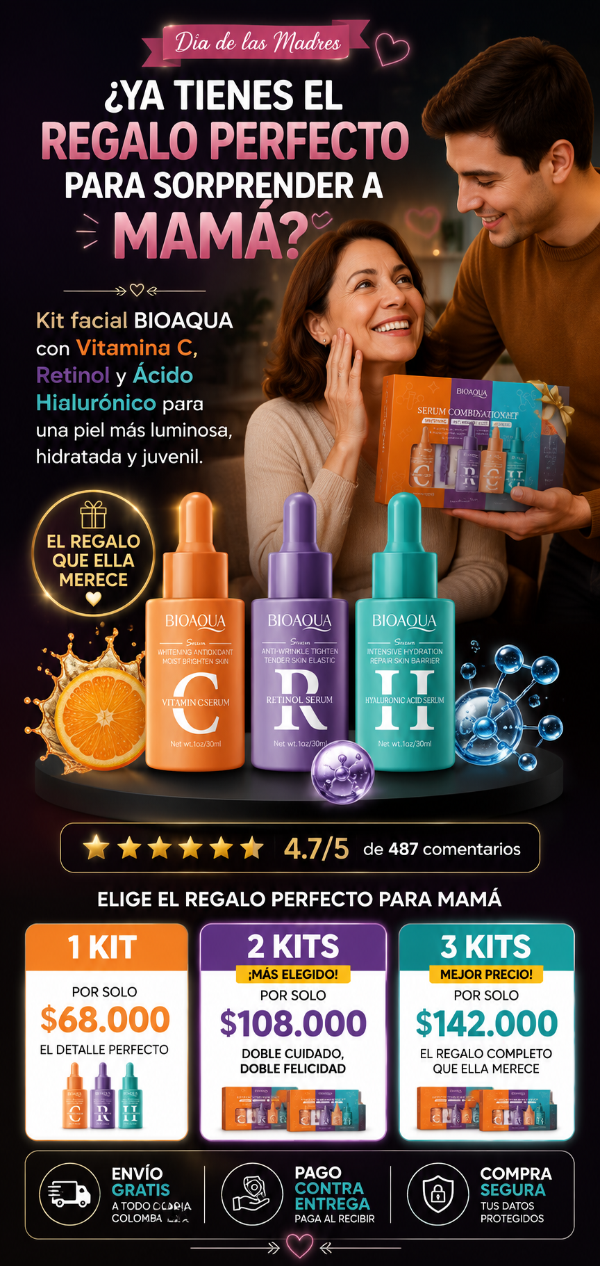 Kit Antiedad Bioaqua Serum