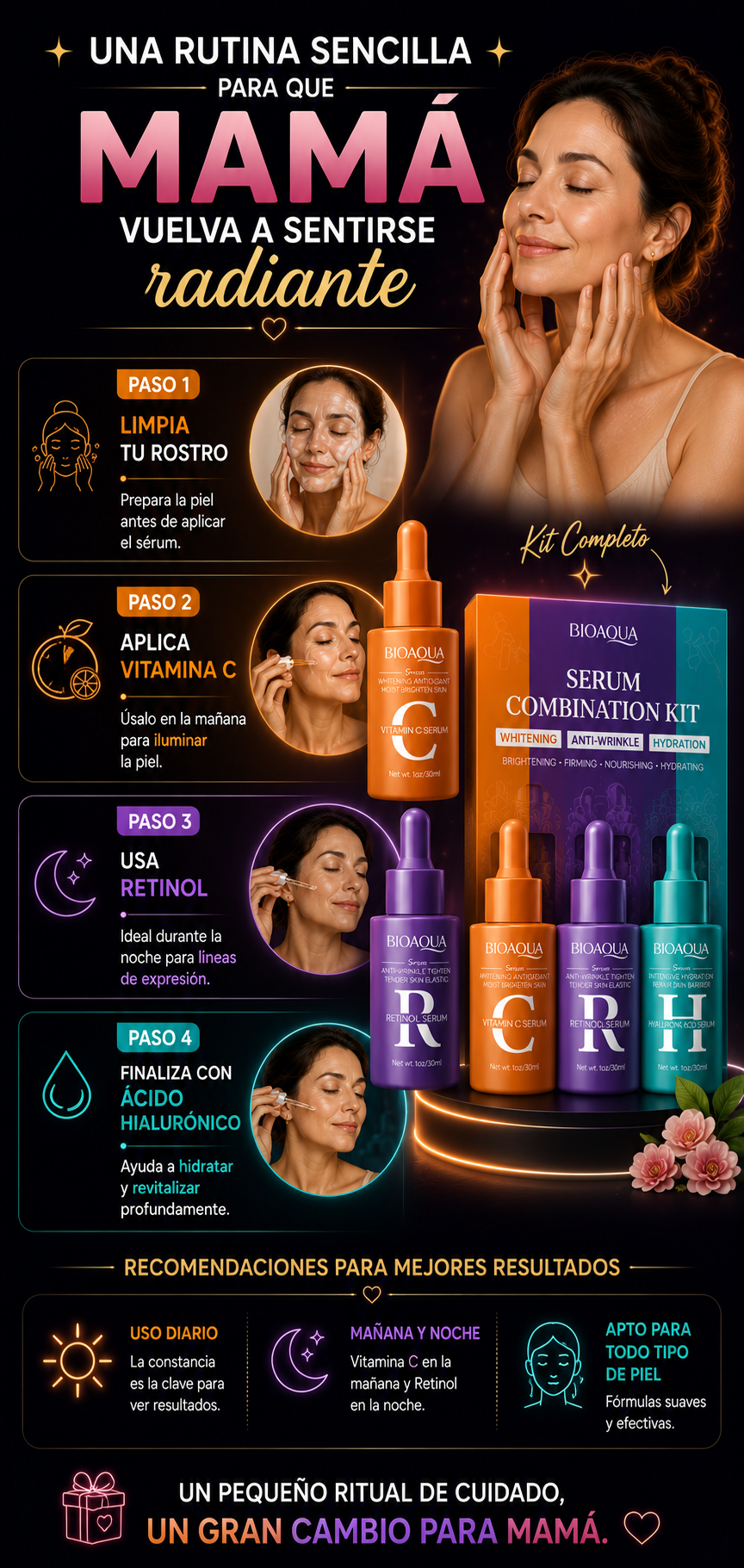 Kit Antiedad Bioaqua Serum