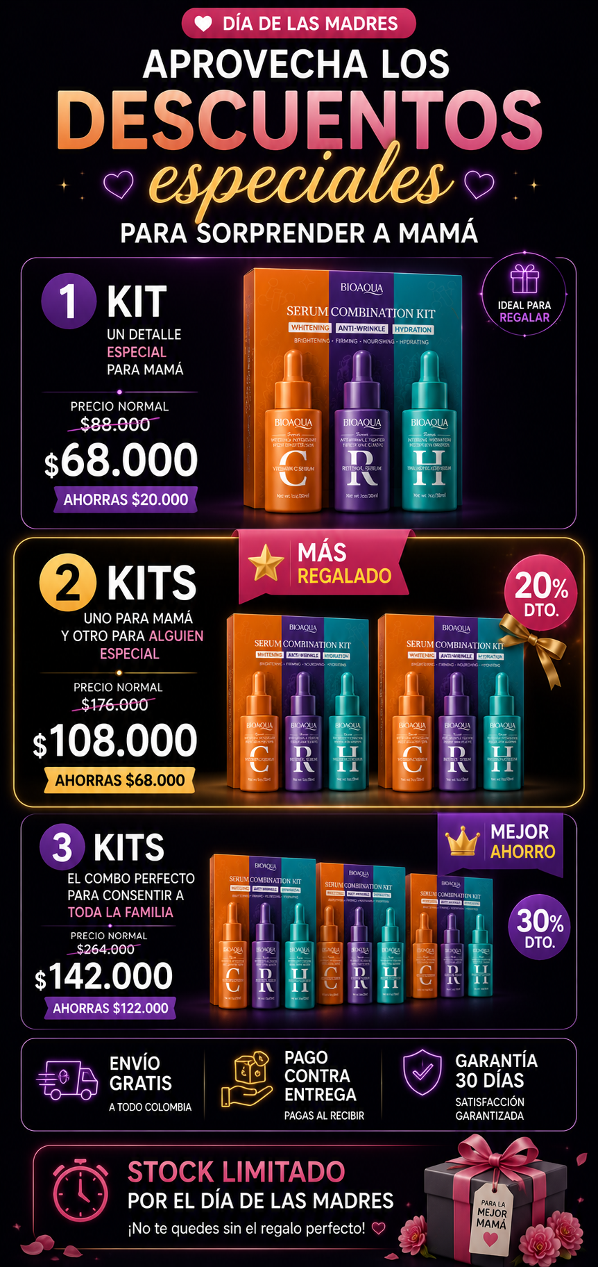 Kit Antiedad Bioaqua Serum